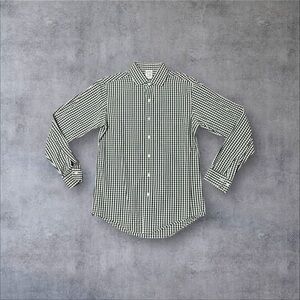 Green Gingham Button Up